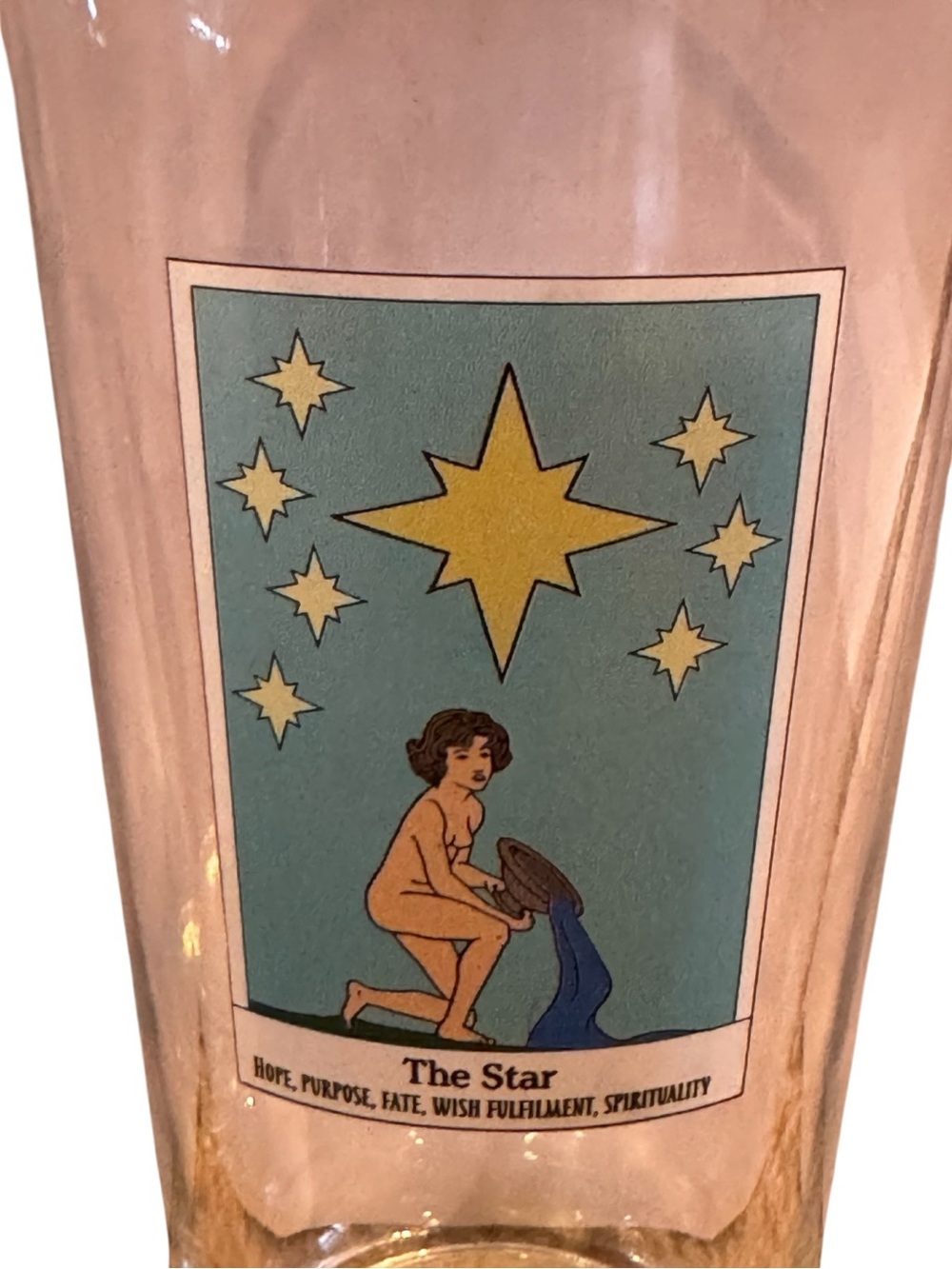 Tarot Card Pint Glasses Set of 2 The Star and The World Astrology 16 Oz Cups - Picture 5 of 7